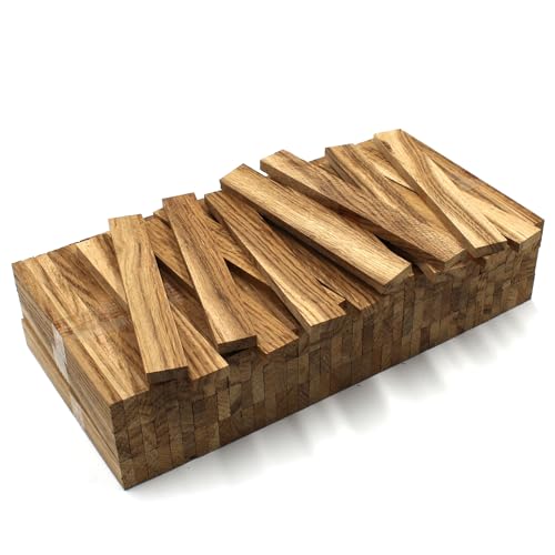 80x Holzleiste 16x8mm Schokoeiche lose Bastelklötzchen zum Basteln Bastelstäbe (Schokoeiche 16x8mm) von VmG-Store