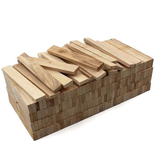 80x Holzleiste 22x8x154mm Birke lose Bastelklötzchen zum Basteln Bastelstäbe (Birke 22x8x154mm) von VmG-Store