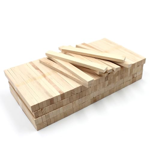 80x Holzleiste 22x8x160mm Eiche lose Bastelklötzchen zum Basteln Bastelstäbe (Buche 16x8mm) von VmG-Store