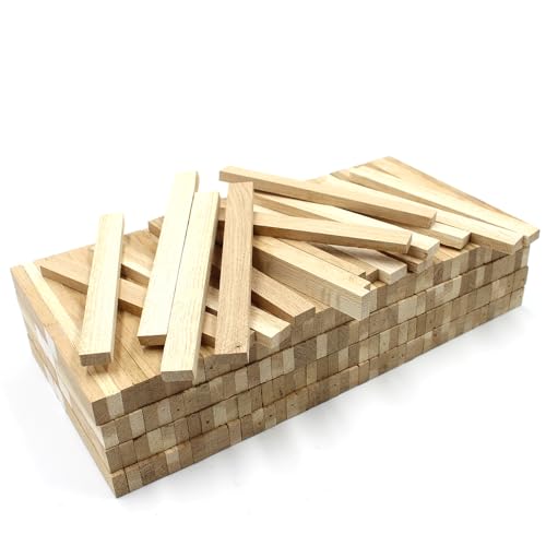 80x Holzleiste 22x8x160mm Eiche lose Bastelklötzchen zum Basteln Bastelstäbe (Eiche 16x8mm) von VmG-Store