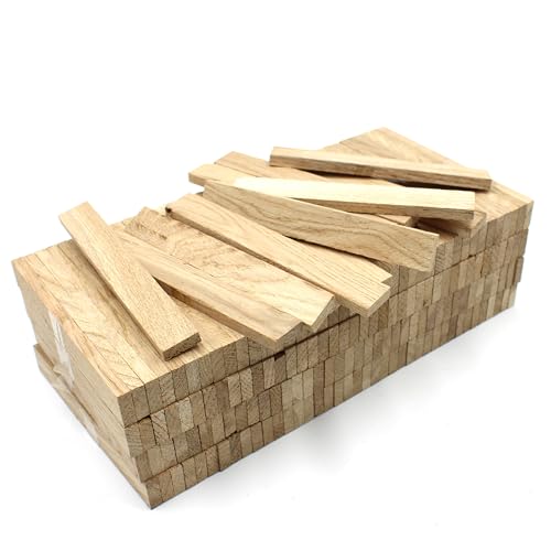 80x Holzleiste 22x8x160mm Eiche lose Bastelklötzchen zum Basteln Bastelstäbe (Eiche 22x8mm) von VmG-Store