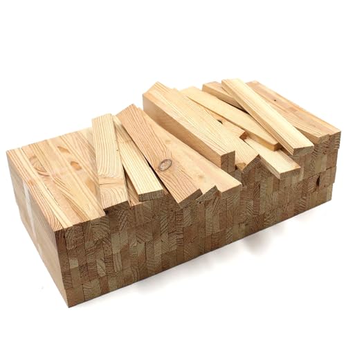 80x Holzleiste 22x8x160mm Lärche lose Bastelklötzchen zum Basteln Bastelstäbe (Lärche 22x8mm) von VmG-Store