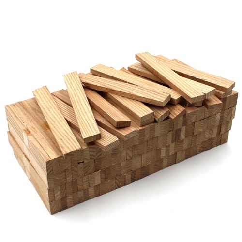 80x Holzleiste 22x8x160mm Eiche lose Bastelklötzchen zum Basteln Bastelstäbe (Ulme 22x8x160mm) von VmG-Store