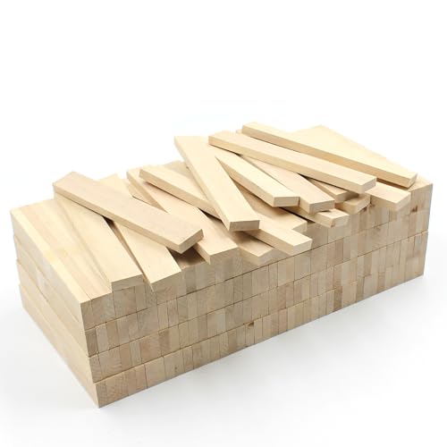 80x Holzleiste 22x8x160mm Hainbuche lose Bastelklötzchen zum Basteln Bastelstäbe (Hainbuche 22x8x160mm) von VmG-Store