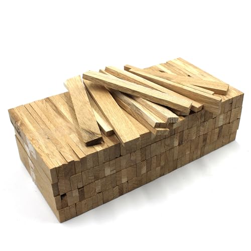 80x Holzleiste 22x8x160mm Eiche Rustikal lose Bastelklötzchen zum Basteln Bastelstäbe (Eiche Rustikal 22x8mm) von VmG-Store