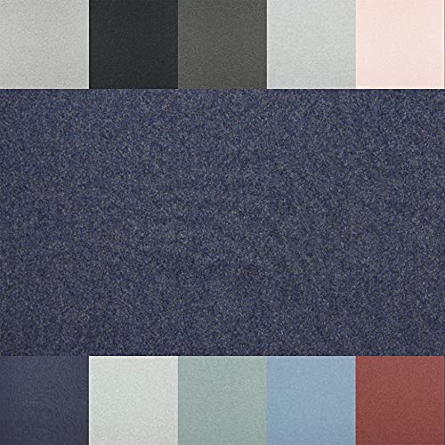 Bündchenstoff als Meterware Schlauchware 95% Baumwolle 5% Elasthan über 50 Farben Auswahl Jersey (M075 I Navy Melange, Länge: 2,0m) von VmG-Store