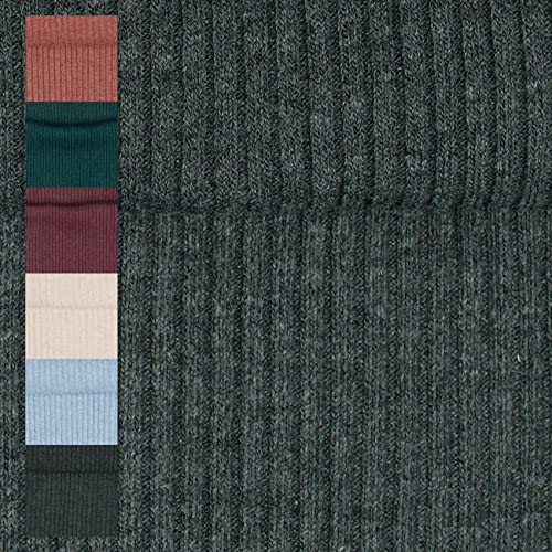 Heavy RIB Bündchenstoff als Meterware schweres Rippbündchen Schlauchware 13 Farben Auswahl Jersey Nähen (055 I Grau Meliert) von VmG-Store