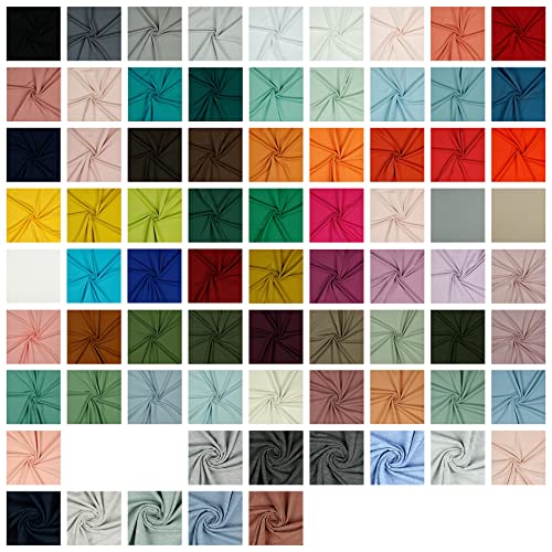 Jerseystoff Uni Meterware Tex + GOTS zertifiziert 69 Farben zur Auswahl (001 I Schwarz, 200 x 150cm) von VmG-Store