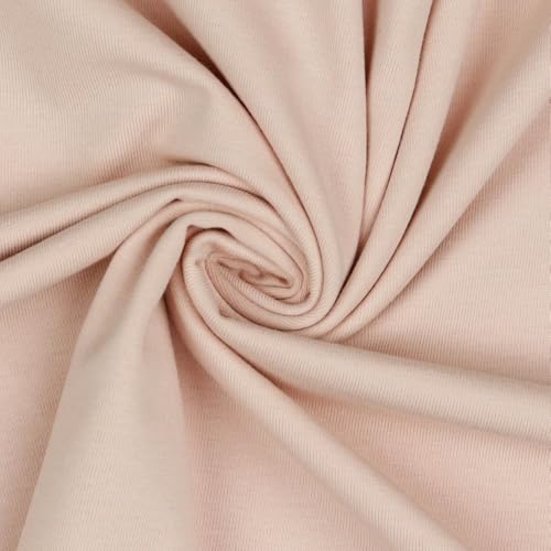 Jerseystoff Uni Meterware Tex Standard 100 + GOTS zertifiziert 69 Farben zur Auswahl Uni + Meliert (011 I Hell Mauve, 50 x 150cm) von VmG-Store