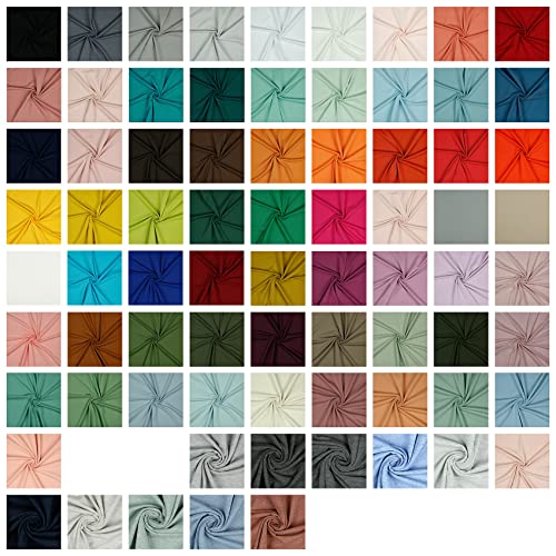 Jerseystoff Uni Meterware Tex Standard 100 zertifiziert 69 Farben zur Auswahl Uni + Meliert (029 I Senf, 100 x 150cm) von VmG-Store