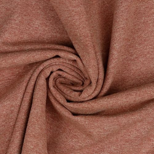 Jerseystoff Uni Meterware Tex Standard 100 + GOTS zertifiziert 69 Farben zur Auswahl Uni + Meliert (M094 Henna Melange, 50 x 150cm) von VmG-Store