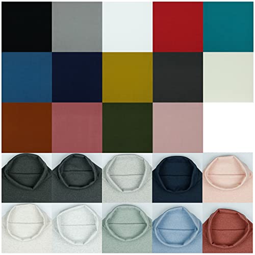 RIB Bündchenstoff gerippt als Meterware Schlauchware 95% Baumwolle 5% Elasthan, 24 Farben zur Auswahl Jersey (Länge: 0,5m, 030 I Anthrazit) von VmG-Store