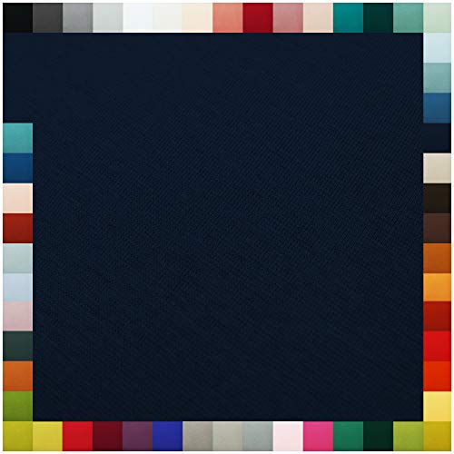 Bündchenstoff als Meterware Schlauchware 70cm breit 95% Baumwolle, 5% Elasthan über 50 Farben Auswahl Jersey (019 | navy, Länge: 0,5m) von VmG-Store