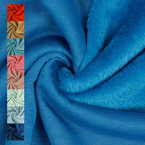 VmG-Store Polar Fleece Stoff Meterware Alpenfleece 21 Farben Fleecestoff zum Nähen mit Antipilling 150cm Breite (003 I Petrol) von VmG-Store