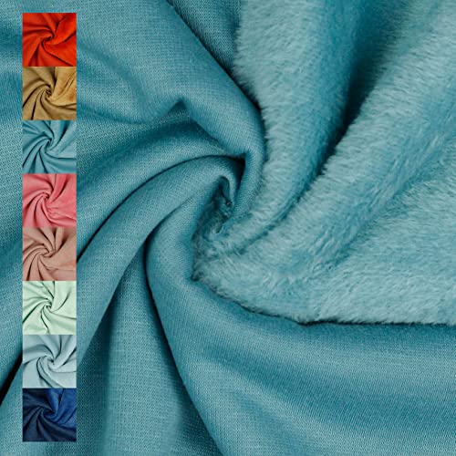 VmG-Store Polar Fleece Stoff Meterware Alpenfleece 21 Farben Fleecestoff zum Nähen mit Antipilling 150cm Breite (010 I Steel) von VmG-Store