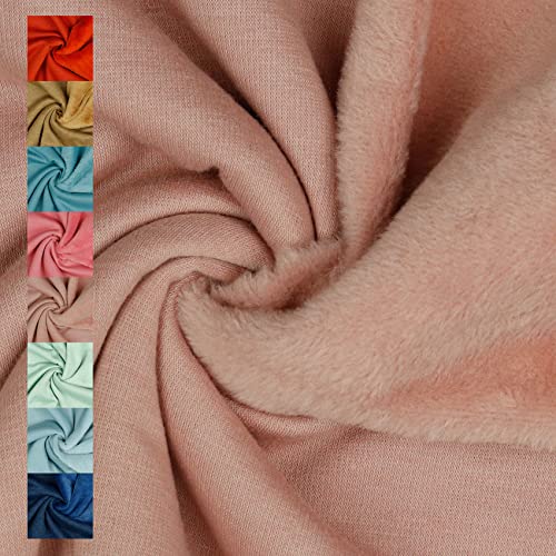 VmG-Store Polar Fleece Stoff Meterware Alpenfleece 21 Farben Fleecestoff zum Nähen mit Antipilling 150cm Breite (013 I Alt Rose) von VmG-Store