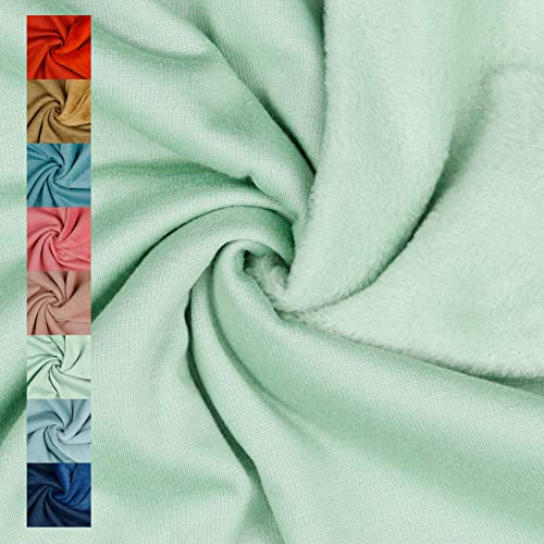 VmG-Store Polar Fleece Stoff Meterware Alpenfleece 21 Farben Fleecestoff zum Nähen mit Antipilling 150cm Breite (014 I Mint) von VmG-Store