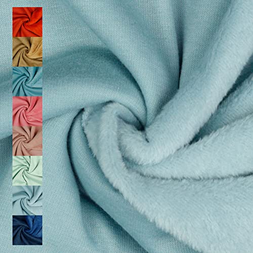 VmG-Store Polar Fleece Stoff Meterware Alpenfleece 21 Farben Fleecestoff zum Nähen mit Antipilling 150cm Breite (015 I Blau) von VmG-Store