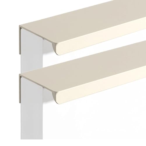 Vnook 2 Stück Möbelgriffe Aluminiumlegierung Unsichtbare Knöpfe Versteckter Schrankgriffe Schubladengriff Küchengriffe Türgriff(Beige,200mm) von Vnook