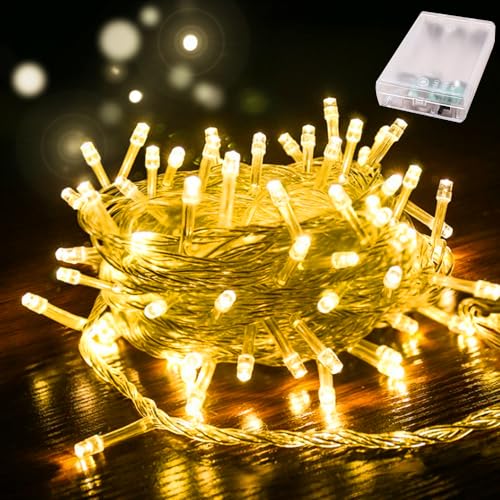 Voarge 1 Set 3M 20 LED Warmweiß Lichterkette DIY Ein volles Himmelslicht Lichterketten Batteriebetrieb für Hochzeit Weihnachten Partys von Voarge