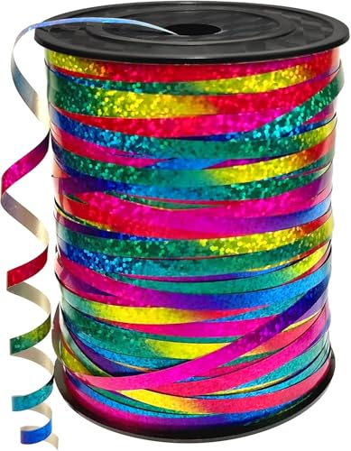 Vocridy 450 Meter Geschenkband, 5 mm Geschenkbändchen Glänzendes buntes Glitzer-Lockenband für Geburtstagsballons Hochzeit Geschenkverpackungen Florist Luftballonschleifen und saisonale von Vocridy