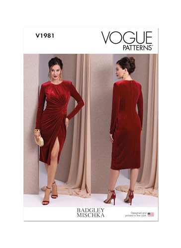 VOGUE PATTERNS Badgley Mischka V1981A5 Strickkleid für Damen, A5 (34-38-38-40) von Vogue Patterns