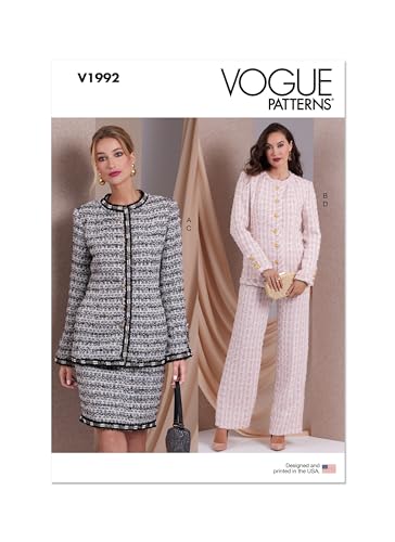 VOGUE PATTERNS V1992B5 Damenjacken, Rock und Hose, B5 (36-38-40-42-44) von Vogue Patterns