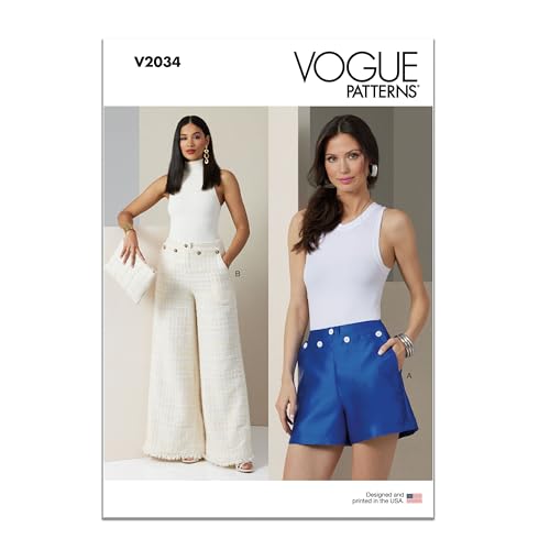 Vogue Paper Pattern V2034B5 Damen-Shorts und Hosen, B5 (36-38-40-42-44) von Vogue Patterns