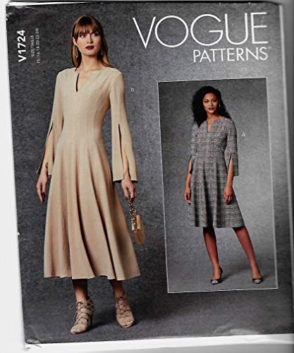 Vogue Patterns Misses Dress V1724F5 Damenkleid, Muster:, weiß, F5 (16-18-20-22-24) von Vogue Patterns