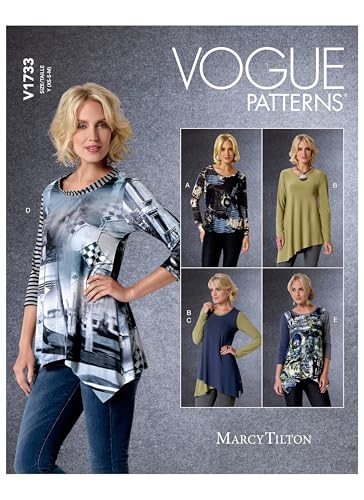 Vogue Patterns V1733ZZ Damen-Oberteil, Weiß, ZZ (L-XL-XXL) von Vogue Patterns