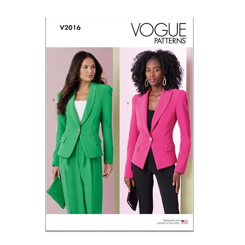 Vogue Schnittmuster-Paket für Damenjacken, Design Code V2016, Größen 34-38-40, mehrfarbig von Vogue Patterns