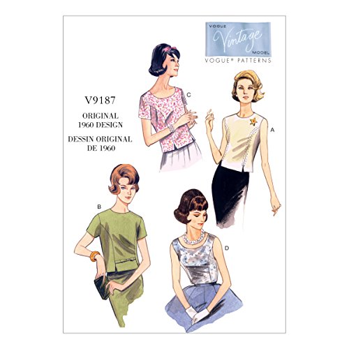 Vogue Patterns V9187A50 Oberteile, Baumwolle, Orange, 6-8-10-12-14 von Vogue Patterns