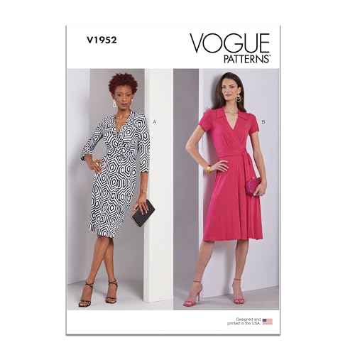 Vogue V1952F5 Damen-Wickelkleider F5 (44-46-50) von Vogue Patterns