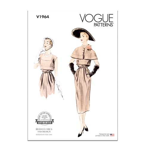 Vogue V1964B5 Damenkleid und Capelet, B5 (36-38-40-42-44) von Vogue Patterns