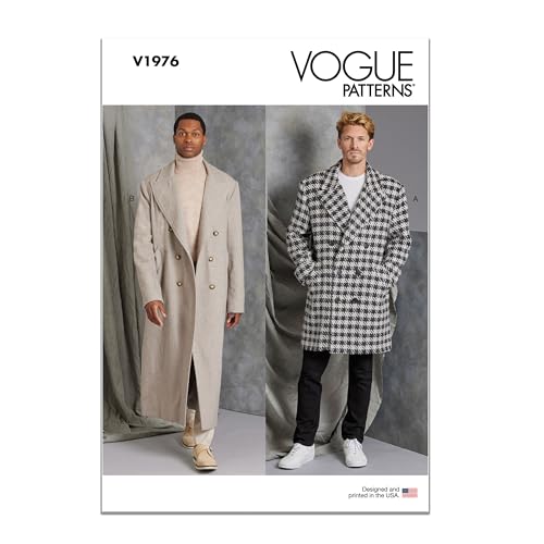 Vogue V1976AA Herren Mantel in Zwei Längen AA (34-36-38-40-42) von Vogue Patterns