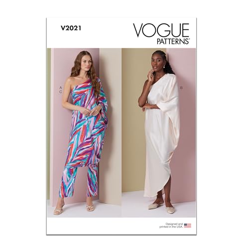 Vogue V2021A Damen-Kleid und Hose, One Shoulder A (S-M-L-XL) von Vogue Patterns