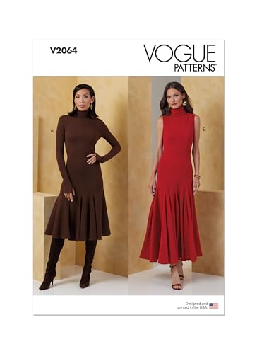 Vogue V2064H5 Schnittmuster für Damenstrickkleider H5 (34-36-38-40-42) von Vogue Patterns