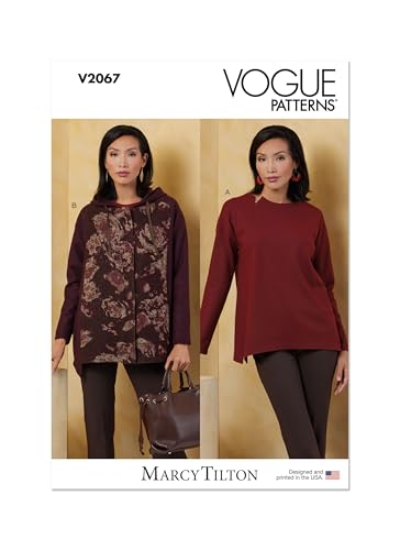 Vogue V2067A Schnittmuster für Damen-Strickoberteil und Jacke von Marcy Tilton, Größe XS, S, M, L, XL, XXL von Vogue Patterns