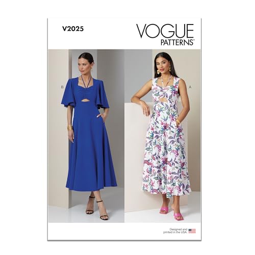 Vogue Paper Pattern V2025Y5 Damenkleid mit Ärmeln Variationen Y5 (46-50-52-54) von Vogue
