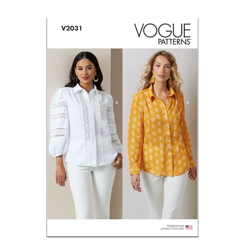 Vogue Paper Pattern V2031H5 Damenblusen H5 (6-8-10-12-14) von Vogue Patterns