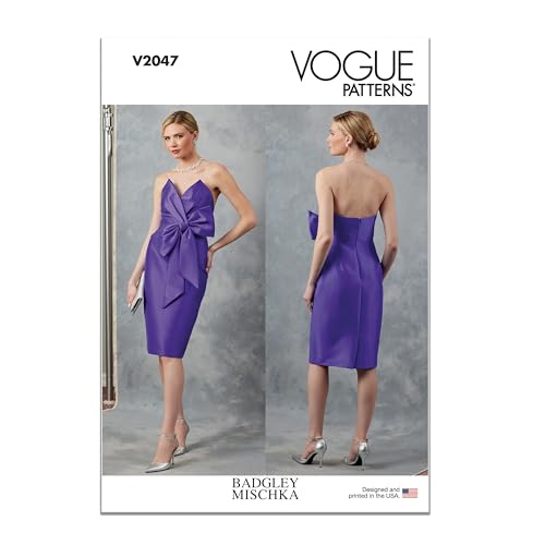 Vogue Patterns Paper Pattern V2047B5 Damen-Abendkleid von Badgley Mischka B5 (36-38-40-42-44) von Vogue