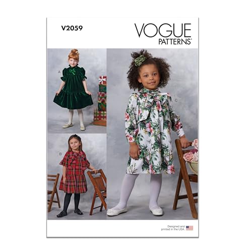 Vogue Patterns Paper Pattern V2059A Kinderkleider A (3-4-5-6-7-8) von Vogue