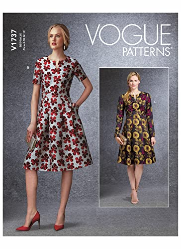 Vogue Patterns V1737A5 Damenkleid Nähmuster, weiß, A5 (6-8-10-12-14) von Vogue