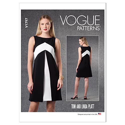 Vogue Patterns V1797B5 Damenkleid B5 (36-38-40-42-44), Papier, weiß, 8-10-12-14-16 von Vogue Patterns