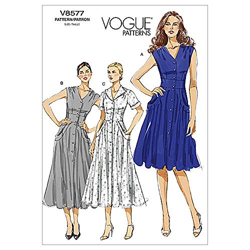 Vogue Schnittmuster, Batist, Gingham, Gewaschene Seide, leichtes Leinen, Size FF (16-18-20-22) von Vogue Patterns