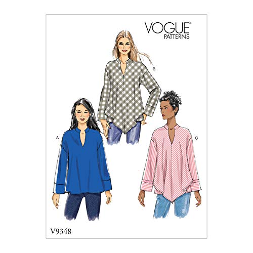 Vogue V9348ZZ Easy Damen Pullover Kragen Hemd Schnittmuster Gr. 44-54 von Vogue