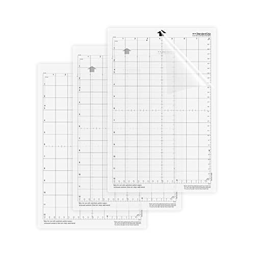 3 Stück Standardgriff Silhouetten Schneidematte, 20,3cm x 30,5 Cm, Selbstheilende Rutschfeste Gerasterte Schneidematte Für Handwerk, Nähen, Scrapbooking Plotter Zubehör 8''x12'' von TopHomer