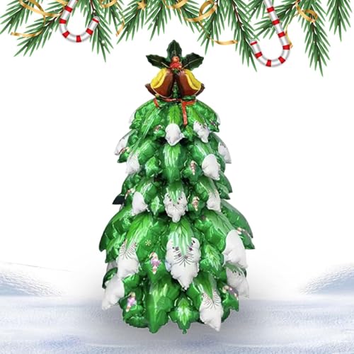 Ballon-Weihnachtsbaum,Ballon-Weihnachtsbaum-Set,Riesiger aufblasbarer Weihnachtsbaum mit Lichtleiste | Bunte festliche Ornament-Cartoon-Kiefernbaum-Anzeige für den Winter, Neujahr, von Voihamy