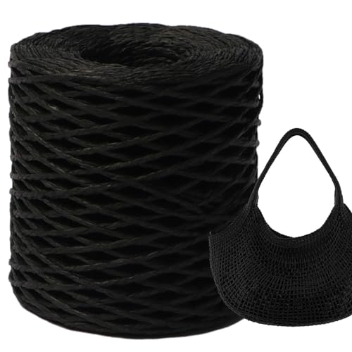 Bastschnur Bastband, 150m Natürliches Bastgarn, Yards Bastgarn Zum Häkeln, Bast Zum Basteln, Bastpapierband, Matte Textur, Herstellung Von Strandtaschen, Geschenkver Packungs Dekorationen von Voihamy