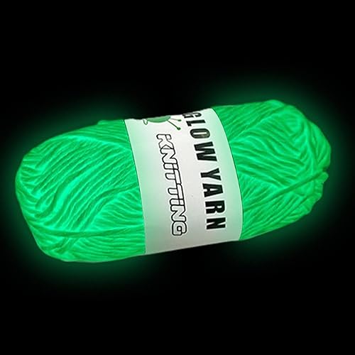 Voihamy Glow In The Dark Garn | Leuchtende Handstrickgarn | Leuchtendes Garn | Im Dunkeln Leuchtendes Garn | Strickgarn Im Dunkeln Leuchtende | Soft Glow Strickgarn Zum Häkeln Für Anfänger von Voihamy